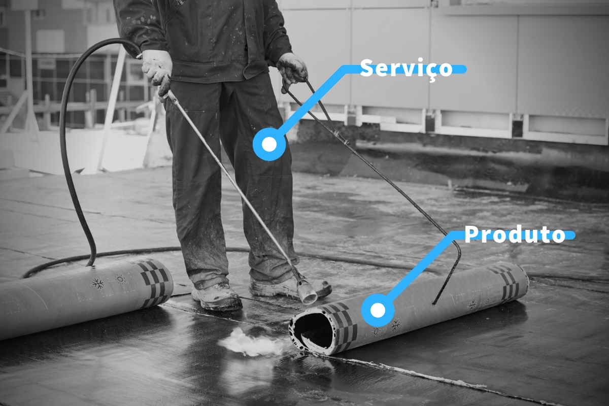 serviço de impermeabilização e produto impermeabilizante são diferentes