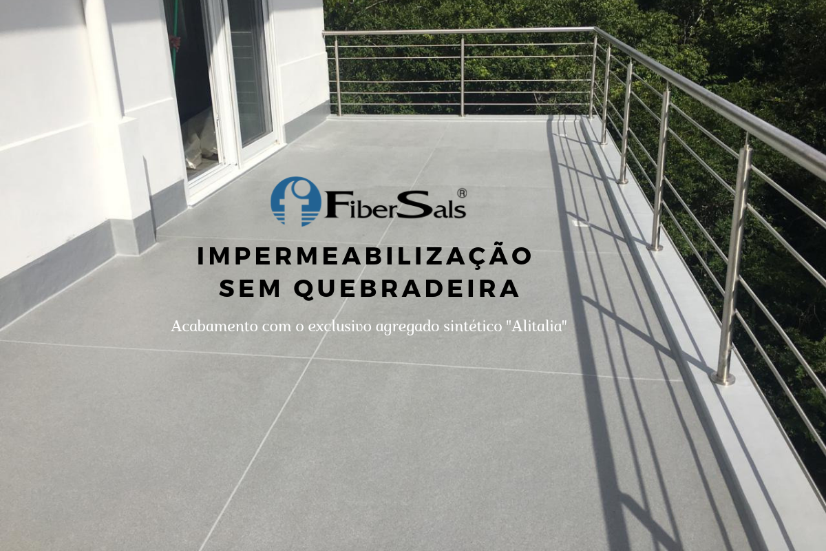 impermeabilização sem quebradeira fibersals poliéster flexível piso sobre piso