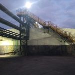 Impermeabilização de tanque clarificador com poliéster flexível Sistema Fibersals