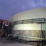 Impermeabilização de tanque clarificador com poliéster flexível Sistema Fibersals