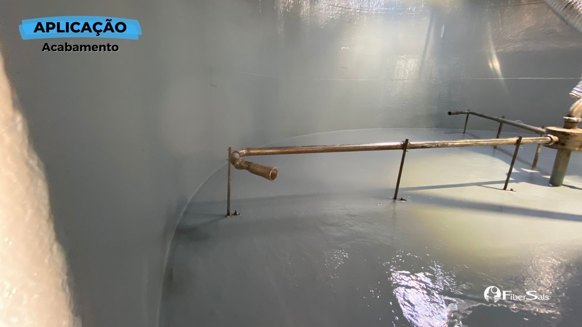 impermeabilização de tanque de equalização poliéster flexível