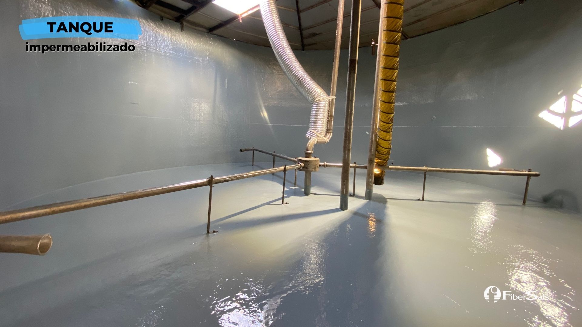 impermeabilização de tanque de equalização com sistema fibersals