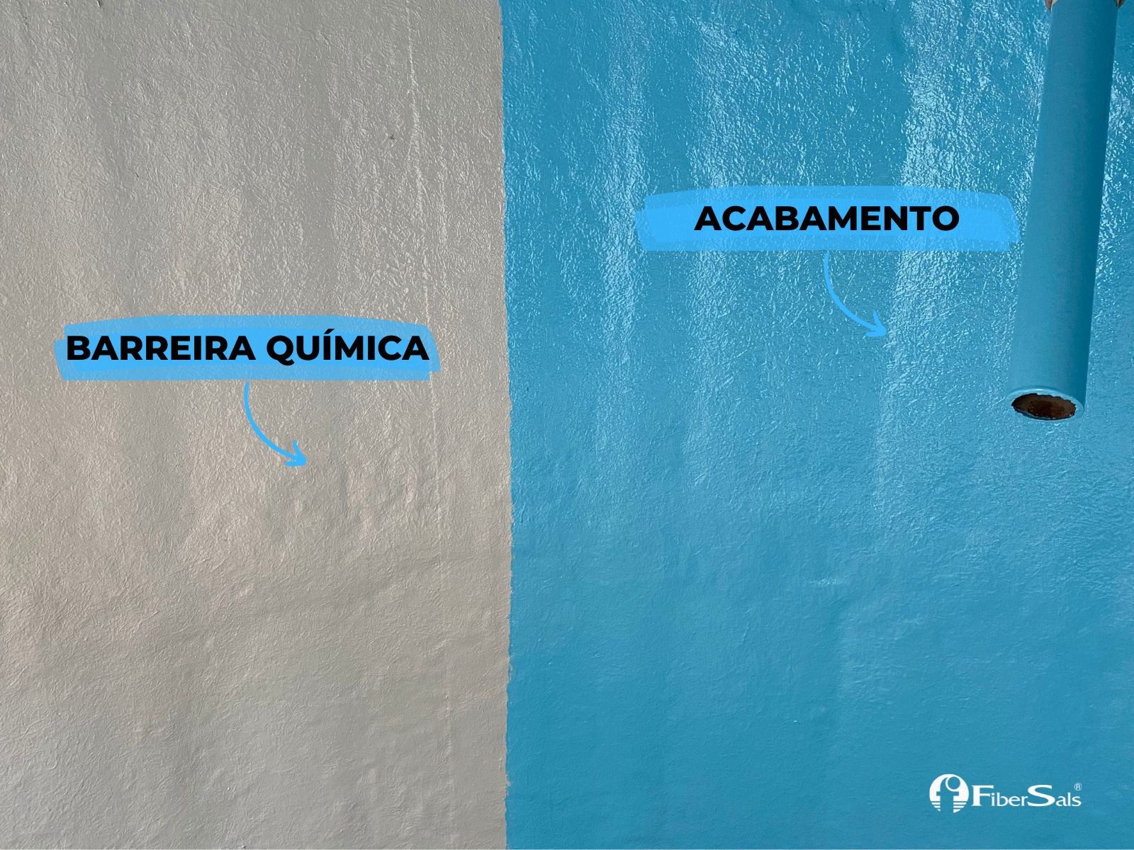 impermeabilização de reservatório com poliéster flexível sistema fibersals