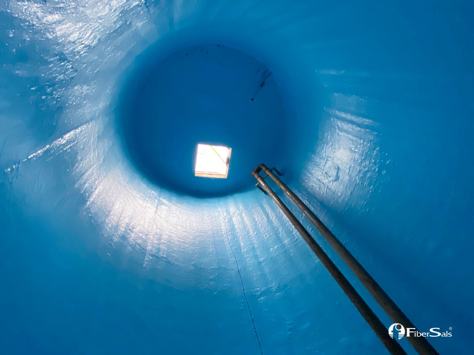 impermeabilização de reservatório com poliéster flexível sistema fibersals