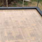 impermeabilização de terraço com acabamento amadeirado sistema fibersals poliéster flexível