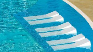 A piscina, é uma área com grande volume de água 